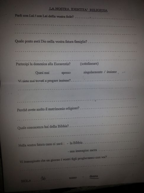 Corso prematrimoniale - 1