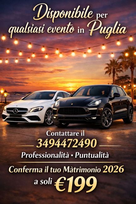 Scegli la macchina dei tuoi sogni per un’evento così importante . 1