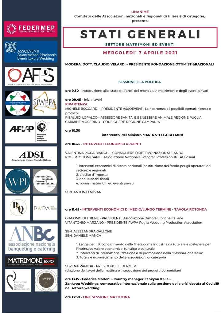 Programma Stati Generali 7 aprile - 2