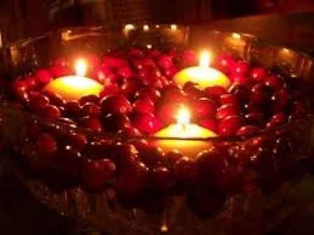 centrotavola palline e candele