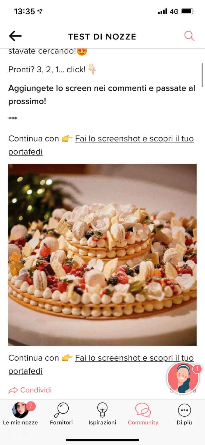 Fai lo screenshot e scopri la tua torta nuziale - 1