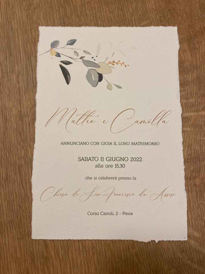 Inviti su carta cotone - 1