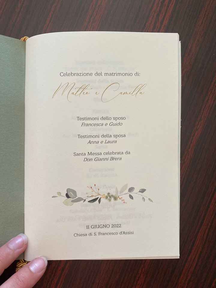 Copertina libretto messa - 2