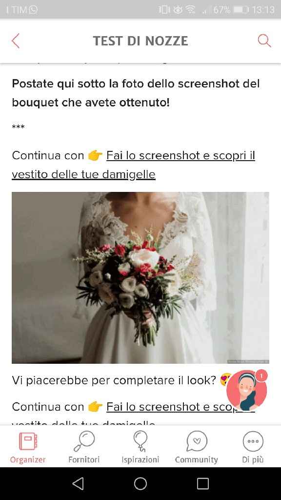 Fai lo screenshot e scopri il tuo bouquet - 1