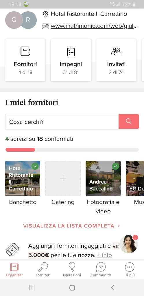 Condividi lo screenshot dei tuoi fornitori - 1