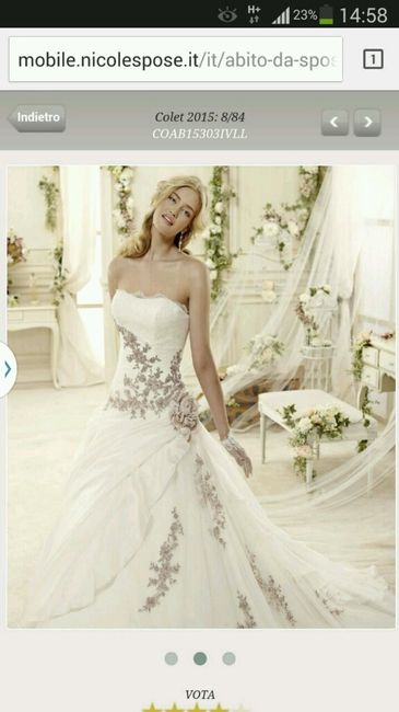 Vi va di dirci il nome del vostro abito da sposa? - 1