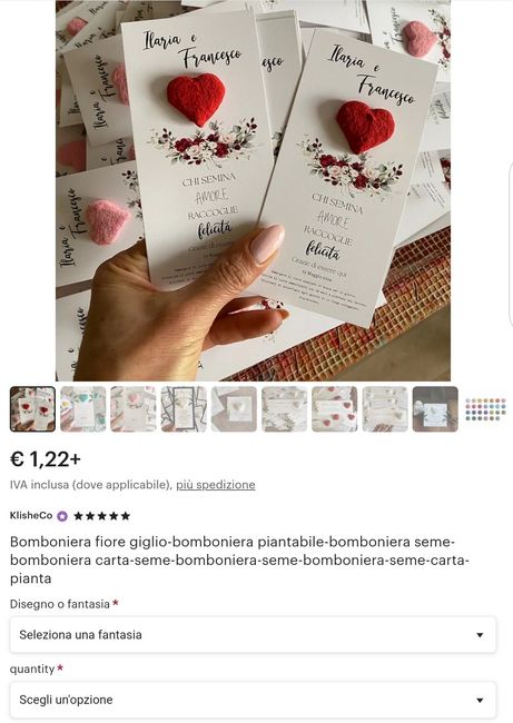 Bomboniera o segnaposto - 1