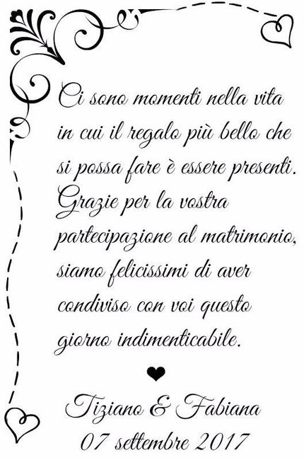 pensiero per gli invitati