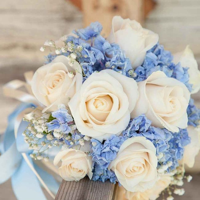Bouquet colore celeste/azzurro carta da zucchero❤ 22