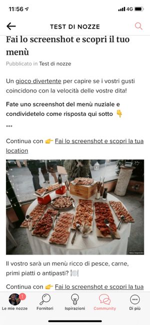 Fai lo screenshot e scopri il tuo menù - 1