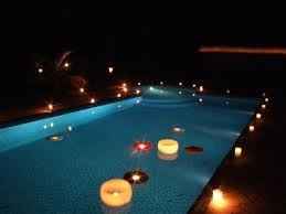 candele in piscina