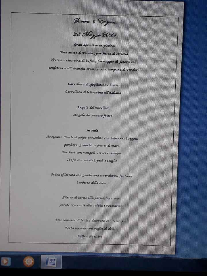 Urge consiglio su pranzo di nozze - 1