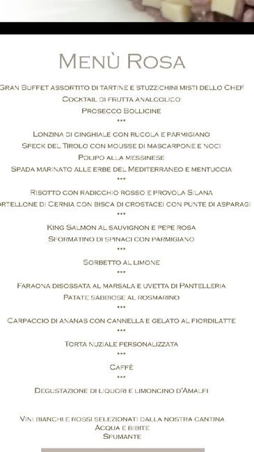 Menu nozze - 2