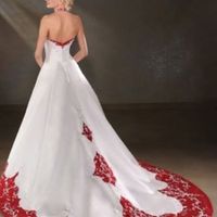 Abito da sposa bianco e rosso - 2