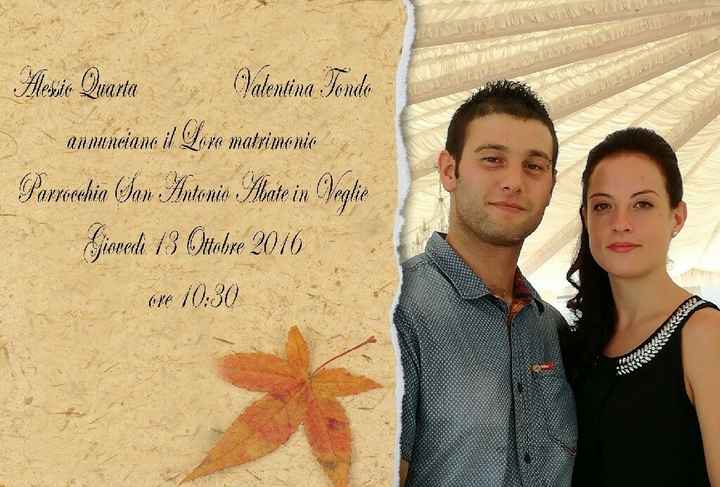 Partecipazioni con foto sposi - 1