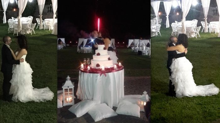 La torta ed il ballo coi fuochi