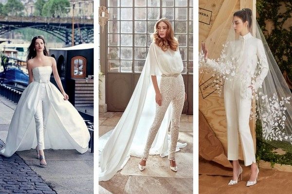sposa originale in pantaloni