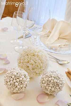 Total white! In questo caso a palle ma può anche essere solo di fiori!