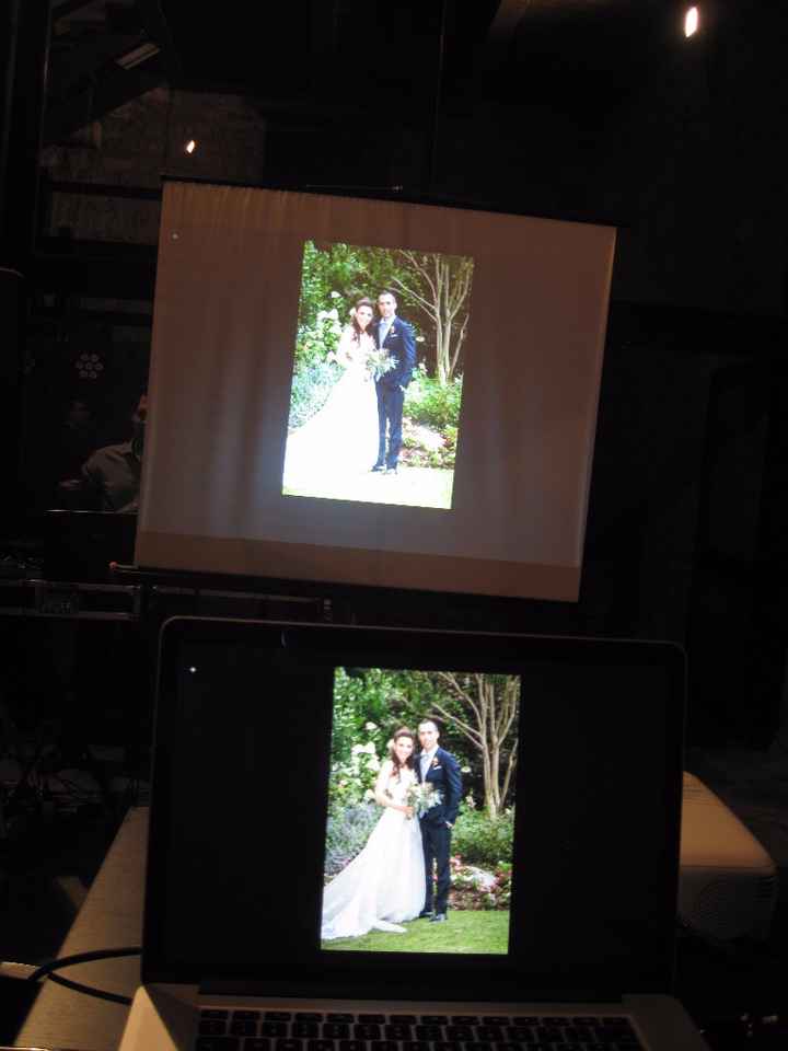 In attesa della proiezione del video di pre wedding!