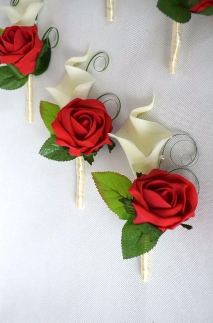 Ecco un esempio di bottoniere tricolore