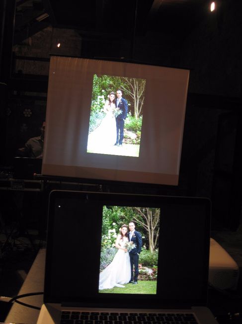 In attesa della proiezione del video di pre wedding!