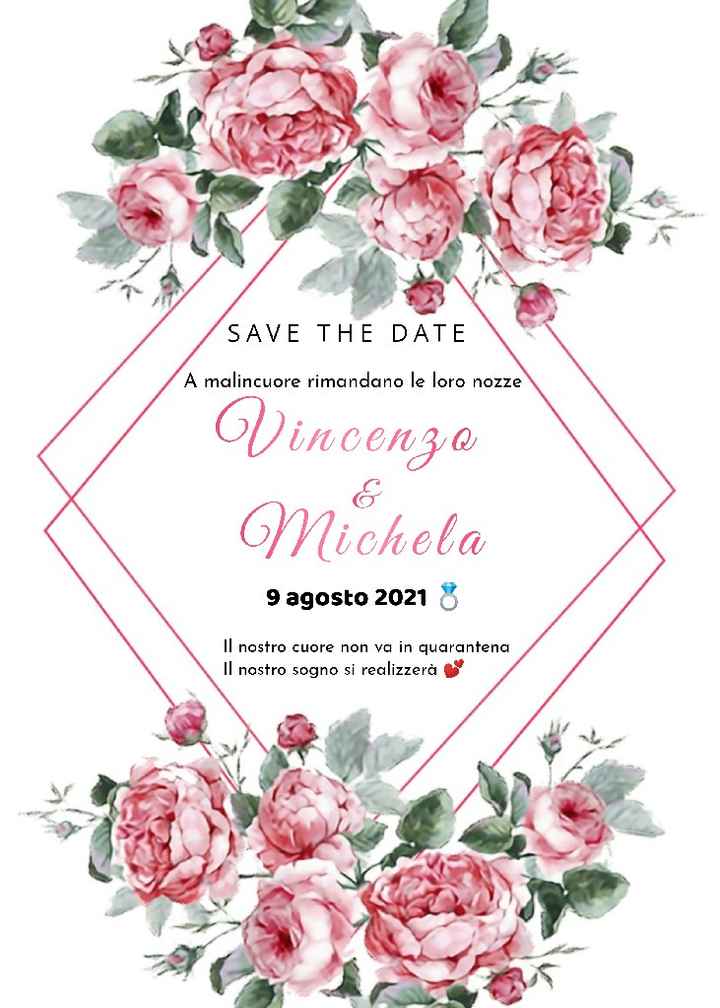 Save the date ❤️ Matrimonio Rinviato - 1