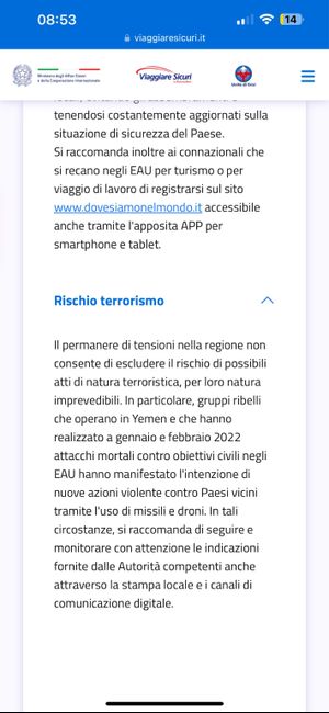 Sito della Farnesina dice questo, partire x Dubai questo Dicembre? - 3