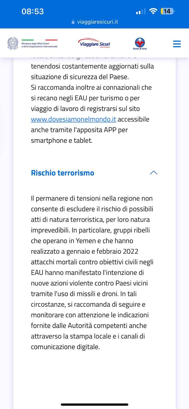 Sito della Farnesina dice questo, partire x Dubai questo Dicembre? - 3