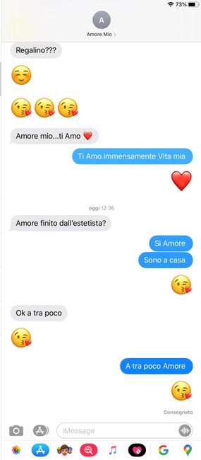 Condividi lo screenshot dell'ultimo messaggio che vi siete inviati 3