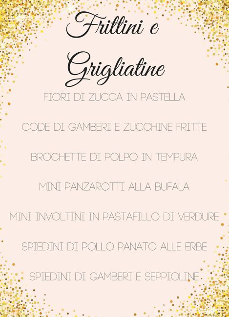 menù tavolo aperitivo # 4