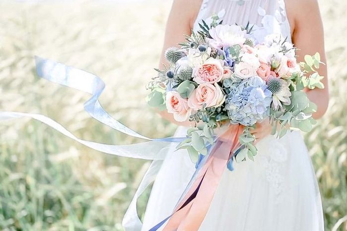 Decorazioni floreali con il blu - 5