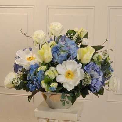 Decorazioni floreali con il blu 11