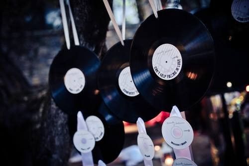 tableu realizzato con vinili 