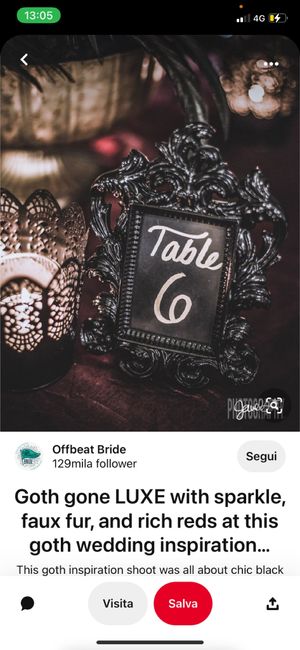 Segnaposto e tableau mariage Dark Gothic 2