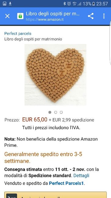 Guest book con cuoricini di legno - 2