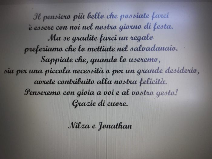 Su la Partecipatzione scriverete il codice Iban? - 1