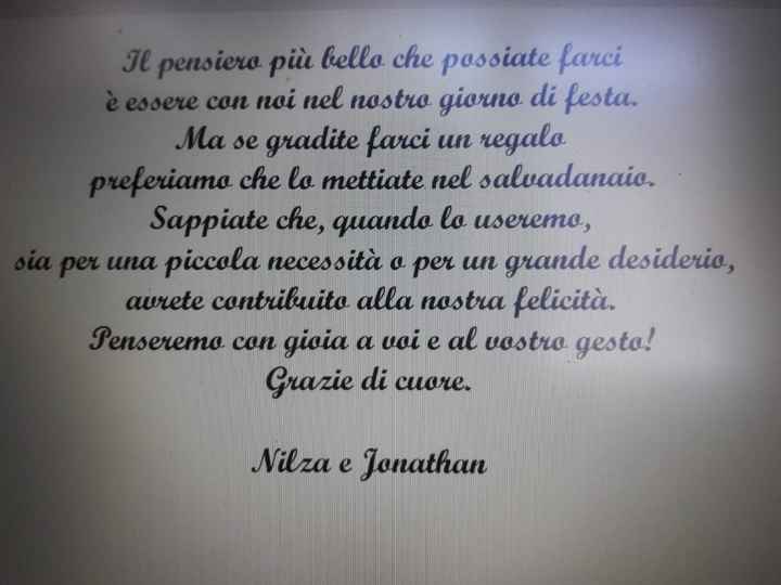 Su la Partecipatzione scriverete il codice Iban? - 1