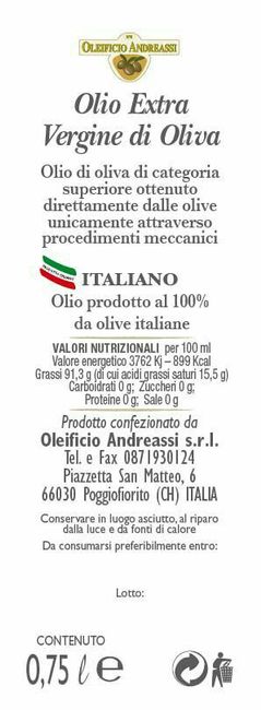 Etichetta olio - 2