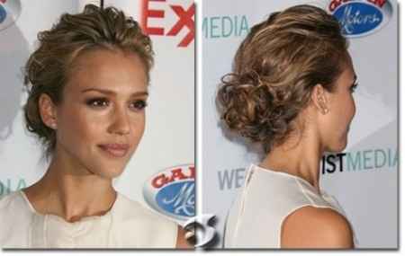 Chignon morbido con treccia di lato - 1