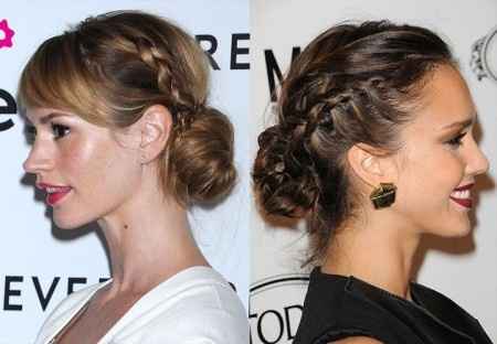 Chignon morbido con treccia di lato - 2
