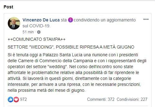 Spose agosto-settembre 2020, cosa è meglio fare? 2