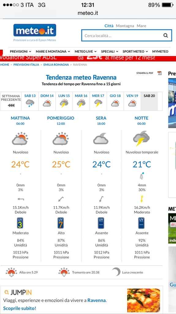 Meteo 20 giugno 2015 - 1