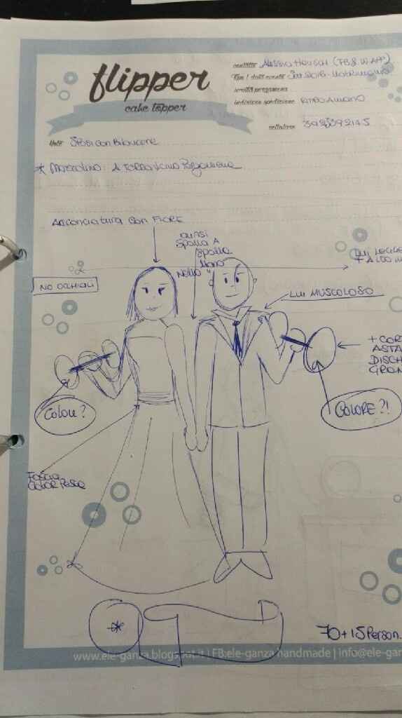 Secondo schizzo cake topper. . e tutto prende forma!! - 1