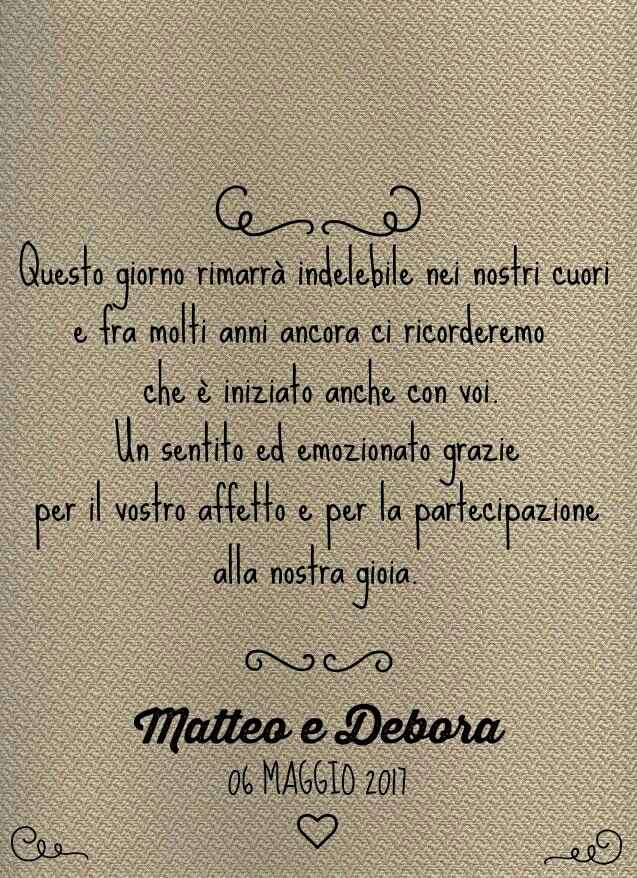 Piccolo pensiero!!!!!!! segnaposto..... - 5