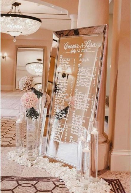 Tableau mariage su specchio 1