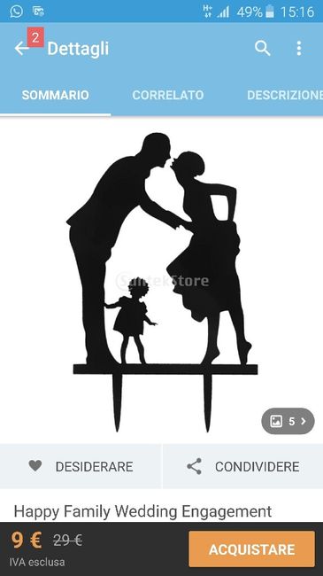 Cake topper sposi con figlia - 5