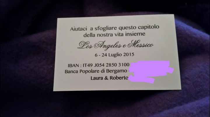 Lista nozze nelle partecipazioni - 2