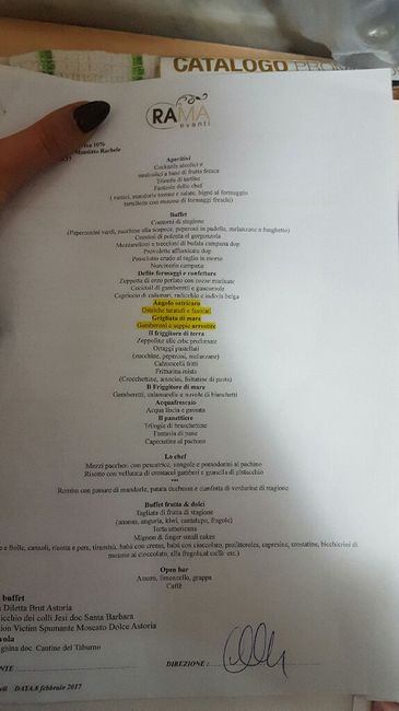 Allestimenti e menu - 1