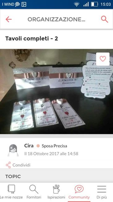  Sui tavoli andranno questi - 2