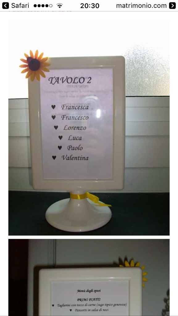 Segnaposto👍✌👍✌ - 1